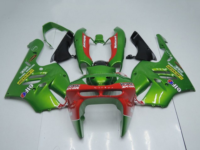 1994-1997 Green Red Elf Dunlop Kawasaki ZX9R Motorcycle Fairings UK
