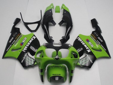 1996-2003 Green Glossy Black Monster Elf Kawasaki ZX7R Motorcycle Fairings UK