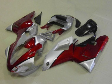 2000-2001 Silver Marron Red Yamaha YZF R1 Motorcycle Fairings UK