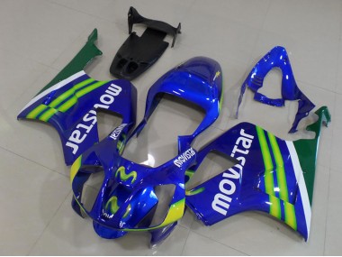 2000-2006 Blue Green White MoviStar Honda VTR1000 Motorcycle Fairings UK