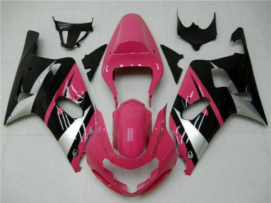 2001-2003 Pink Silver Glossy Black Suzuki GSXR 600/750 Motorcycle Fairings UK