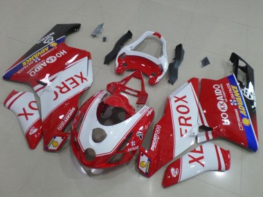 2003-2004 White Red Blue Glossy Black Xerox OEM Style Ducati 999 Motorcycle Fairings UK
