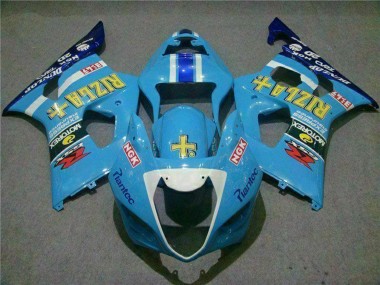 2003-2004 Blue White Yellow Rizla Suzuki GSXR 1000 Motorcycle Fairings UK