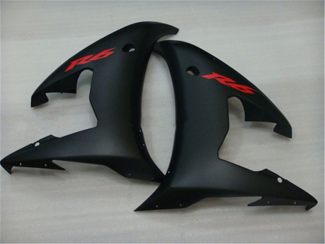 2003-2004 Glossy Black Matte Black Red Decals Yamaha YZF R6 Motorcycle Fairings UK