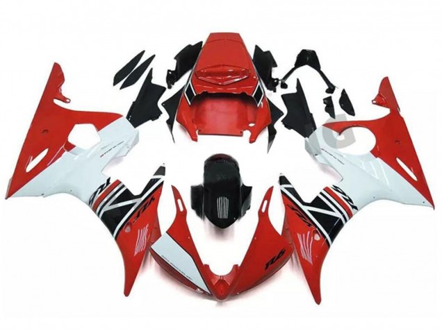 2003-2004 Red White Glossy Black Yamaha YZF R6 Motorcycle Fairing UK