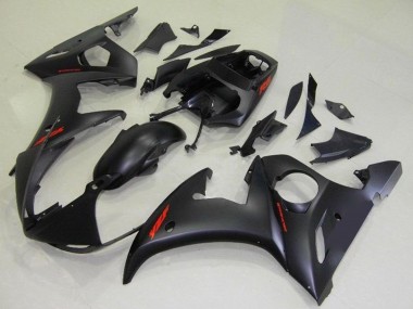 2003-2004 Matte Black Red Decals Yamaha YZF R6 Motorcycle Fairings UK