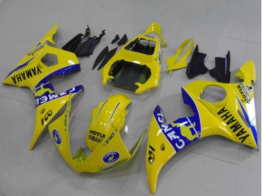 2003-2004 Yellow Blue Camel Yamaha YZF R6 Motorcycle Fairings UK