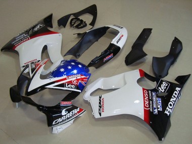 2004-2007 White Red Blue Glossy Black Star Lee Carrera Honda CBR600 F4i Motorcycle Fairings UK