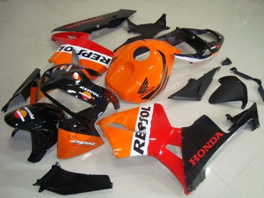 2005-2006 Orange White Red Glossy Black Repsol Honda CBR600RR Motorcycle Fairing Kits UK