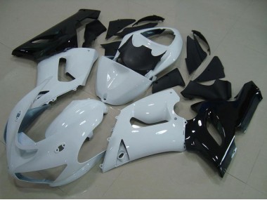 2005-2006 White Black Kawasaki ZX6R Motorcycle Fairing UK