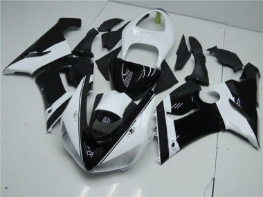 2005-2006 White Glossy Black Kawasaki ZX6R Motorcycle Fairings UK