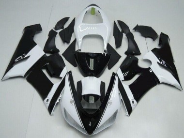 2005-2006 White Glossy Black Kawasaki ZX6R Motorcycle Fairings UK