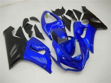 2005-2006 Blue Matte Black Kawasaki ZX6R Motorcycle Fairings UK