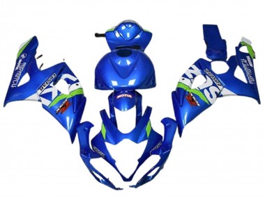 2005-2006 Blue Green White Motul Suzuki GSXR 1000 Motorcycle Fairings UK