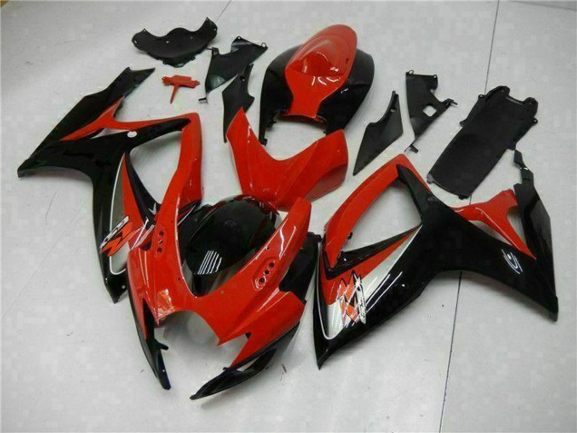 2006-2007 Red Glossy Black Suzuki GSXR 600/750 Motorcycle Fairings UK