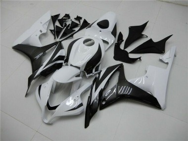 2007-2008 White Glossy Black Honda CBR600RR Bike Fairings UK
