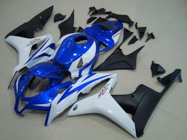 2007-2008 White Blue Matte Black Honda CBR600RR Motorcycle Fairings UK