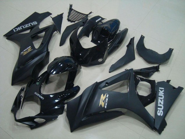 2007-2008 Glossy Black Matte Black Gold OEM Style Suzuki GSXR 1000 Motorcycle Fairings UK