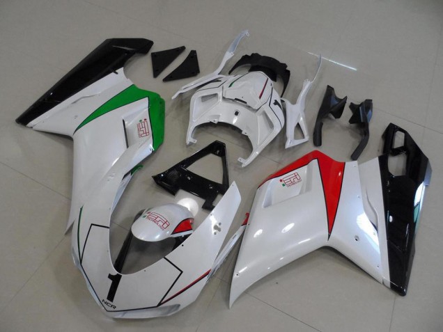 2007-2014 Glossy White Red Green Glossy Black Ducati 848 1098 1198 Motorcycle Fairings UK