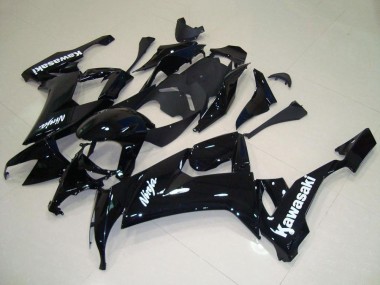 2008-2010 Glossy Black White Decal Kawasaki ZX10R Motorcycle Fairing UK