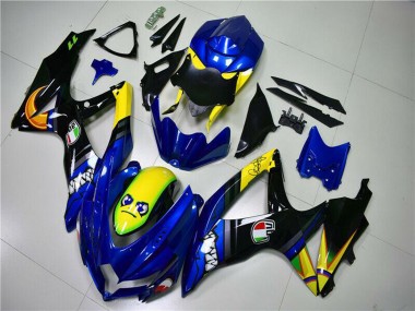2008-2010 Blue Yellow Shark Suzuki GSXR 600/750 Motorcycle Fairings UK