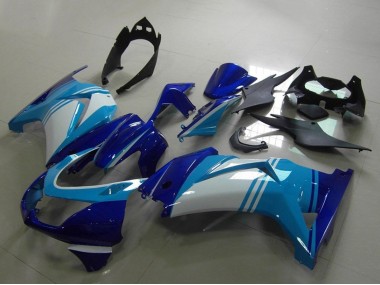 2008-2012 Light Blue White Dark Blue Kawasaki ZX250R Motorcycle Fairings UK
