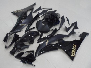 2008-2016 Glossy Black Matte Black Gold Decals Yamaha YZF R6 Motorcycle Fairings UK