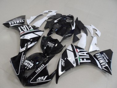 2009-2011 White Black Motul Fiat Yamaha YZF R1 Motorcycle Fairings UK