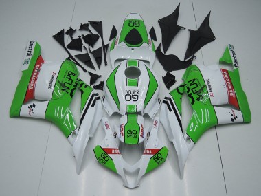 2009-2012 White Green Red Go Fun Honda CBR600RR Motorcycle Fairings UK