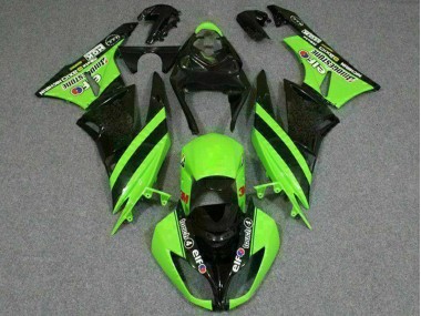 2009-2012 Green Glossy Black Elf Touch4 Bridgestone Kawasaki ZX6R Motorcycle Fairings UK
