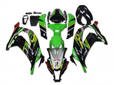 2011-2015 Green Yellow Glossy Black Red Showr 1 Kawasaki ZX10R Motorcycle Fairings UK
