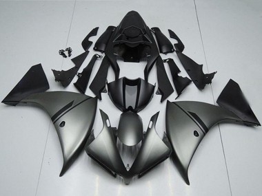 2012-2014 Matte Grey Matte Black Yamaha YZF R1 Motorcycle Fairings UK