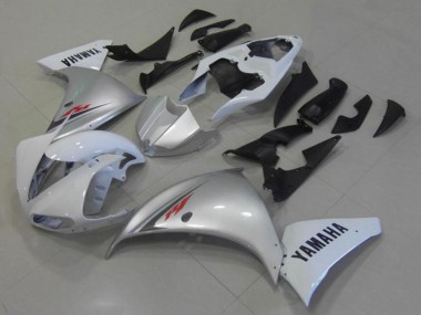 2012-2014 White Silver Yamaha YZF R1 Motorcycle Fairings UK