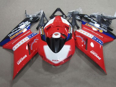 2007-2014 Red White Black Info Strada Advance Ducati 1098 Motorcycle Fairings UK