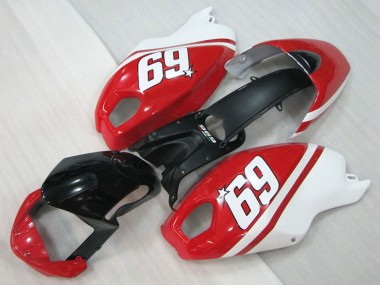 2008-2012 White Red Glossy Black 69 Ducati Monster 696 Motorcycle Fairings UK