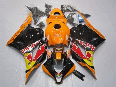 2009-2012 Orange Yellow Glossy Black Red Bull Honda CBR600RR Motorcycle Fairings UK