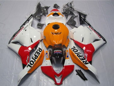 2009-2012 Orange White Red Glossy Black Repsol Honda CBR600RR Motorcycle Fairings Kits UK
