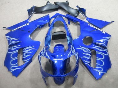 2000-2001 Blue White Flame Kawasaki ZX12R Motorcycle Fairings UK