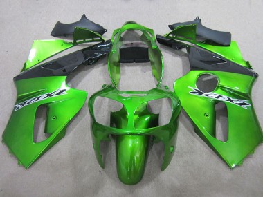 2000-2001 Green Matte Black Kawasaki ZX12R Motorcycle Fairings UK