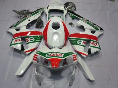 2003-2004 White Red Green Castrol Honda CBR600RR Motorcycle Fairings UK
