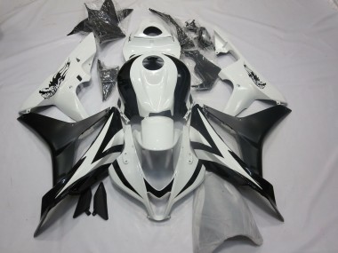 2007-2008 White Matte Black OEM Style Honda CBR600RR Motorcycle Fairings UK
