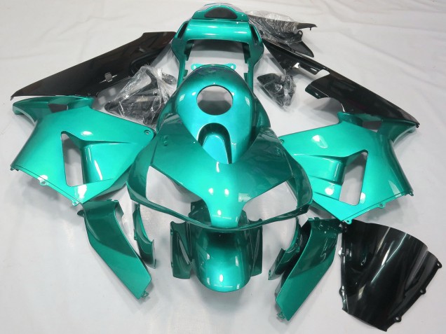 2003-2004 Teal Blue Glossy Black Honda CBR600RR Motorcycle Fairings UK