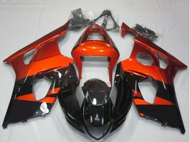 2003-2004 Burnt Orange Glossy Black Suzuki GSXR 1000 Motorcycle Fairings UK