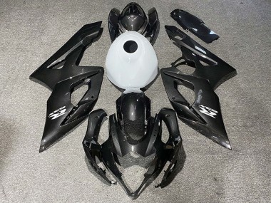 2005-2006 Carbon Fiber Style Glossy White Suzuki GSXR 1000 Motorcycle Fairings UK