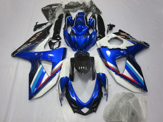 2008-2010 Blue White Glossy Black Red Suzuki GSXR 600 / GSXR 750 Motorcycle Fairings UK