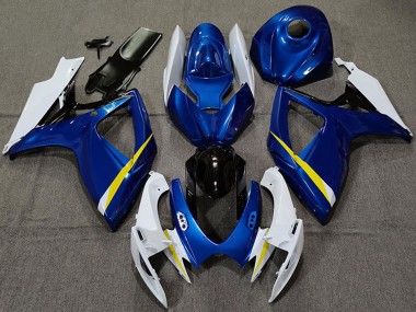 2006-2007 White Blue Yellow Black Suzuki GSXR 600 / GSXR 750 Motorcycle Fairings UK