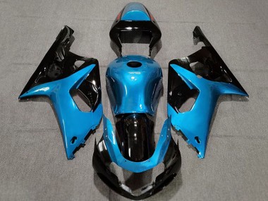 2001-2003 Light Blue Glossy Black Suzuki GSXR 600 / GSXR 750 Motorcycle Fairings UK