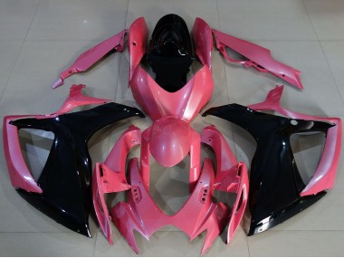 2006-2007 Pink Glossy Black Suzuki GSXR 600 / GSXR 750 Motorcycle Fairings UK
