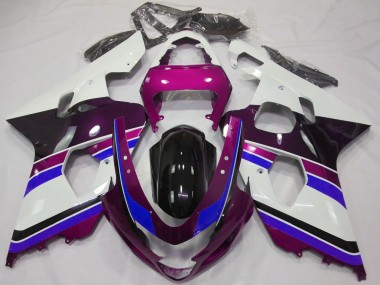 2004-2005 White Pink Blue Glossy Black Suzuki GSXR 600 / GSXR 750 Motorcycle Fairings UK