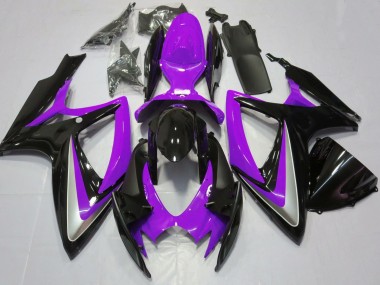 2006-2007 Purple Glossy Black Suzuki GSXR 600 / GSXR 750 Motorcycle Fairings UK